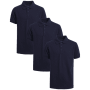 Beverly Hills Polo Club Boys' School Uniform Shirt - Pique Short Sleeve Polo T-Shirt (3 Pack)