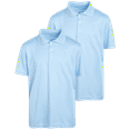 thumbnail image 1 of Beverly Hills Polo Club Boys' School Uniform Short Sleeve Polo Shirt - 2 Pack Performance Dry Fit Polo (4-16), 1 of 7