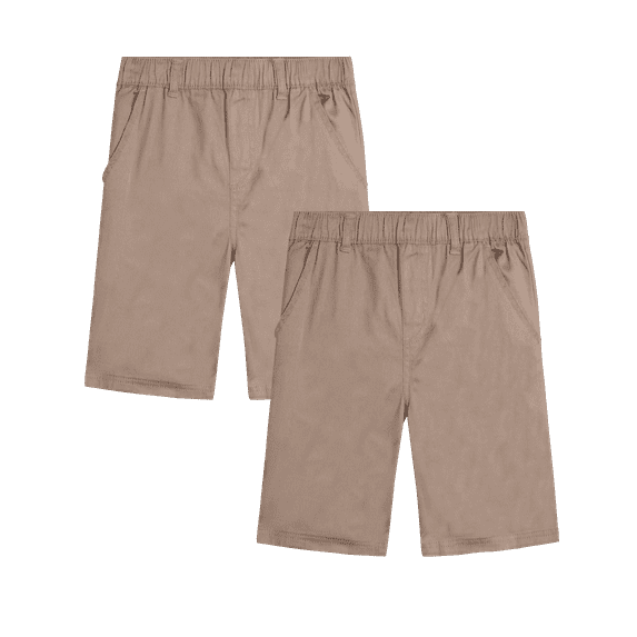 Beverly Hills Polo Club Boys' School Uniform Shorts - 2 Pack Uniform Twill Shorts for Boys (4-18)