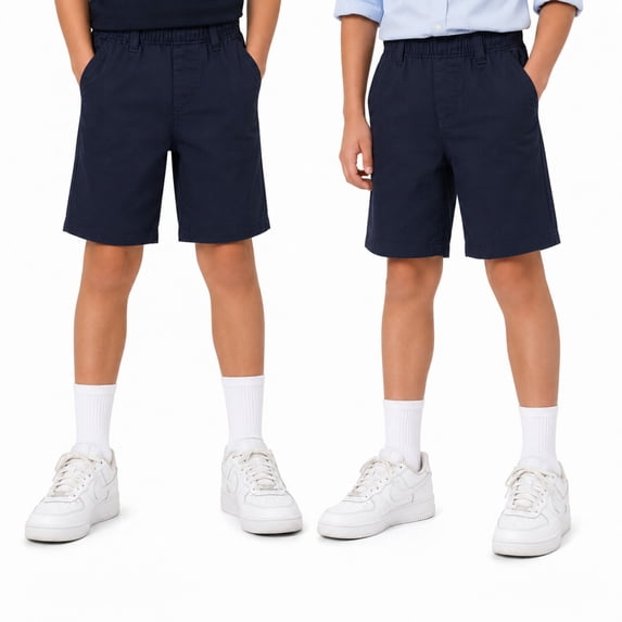 Beverly Hills Polo Club Boys' School Uniform Shorts - 2 Pack Uniform Twill Shorts for Boys (4-18)