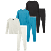 BEVERLY HILLS POLO CLUB Boys' Thermal Underwear - 6 Piece Waffle Knit Top and Long Johns (2T-18)