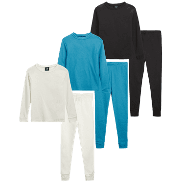 Beverly Hills Polo Club Boys' Thermal Underwear - 6 Piece Waffle Knit Top and Long Johns (2T-18)