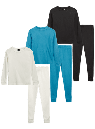 Hanes Little Boys X-Temp Thermal Sets Child Male Long Johns Underwear Grey  XS 2-4