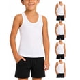 thumbnail image 1 of Beverly Hills Polo Club Boys Undershirts 100% Cotton Tank Tops or Short Sleeve Shirts 4 Pack, RUNS SMALL, 1 of 7