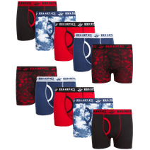 Beverly Hills Polo Club Boys' Underwear - 10 Pack Cotton Boxer Briefs (Size: 4-18)