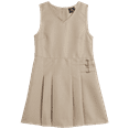 thumbnail image 1 of Beverly Hills Polo Club Girls' School Uniform Dress - Sleeveless Pleated Khaki & Navy Jumper Dress (4-16), 1 of 6