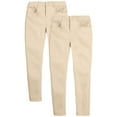thumbnail image 1 of Beverly Hills Polo Club Girls' School Uniform Pants - 2 Pack Stretch Skinny Fit Khaki Pants (4-16), 1 of 7