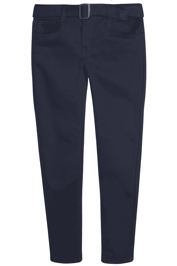 Girls' School Uniform Pants - Comfort Stretch Skinny Fit Khaki & Navy Pants (4-16)