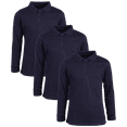 thumbnail image 1 of Beverly Hills Polo Club Girls' School Uniform Shirt – 3 Pack Long Sleeve Polo T-Shirt (Size: 4-16), 1 of 6