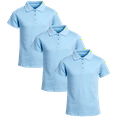 thumbnail image 1 of Beverly Hills Polo Club Girls' School Uniform Shirt – 3 Pack Short Sleeve Polo T-Shirt (Size: 4-16), 1 of 6