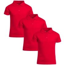 Beverly Hills Polo Club Girls' School Uniform Shirt – 3 Pack Short Sleeve Polo T-Shirt (Size: 4-16)