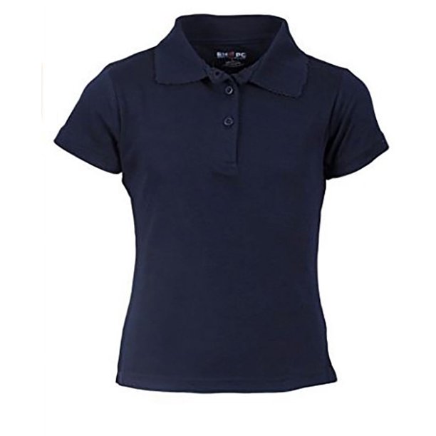 Beverly Hills Polo Club Girls School Uniform Short Sleeve Pique Polo