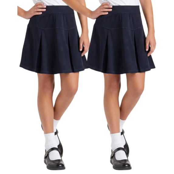 Beverly Hills Polo Club Girls School Uniform Skirt - 2 Pack Performance Scooter Skort for Girls, 4-16