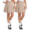 thumbnail image 1 of Beverly Hills Polo Club Girls School Uniform Skirt - 2 Pack Performance Scooter Skort for Girls, 4-16, 1 of 7