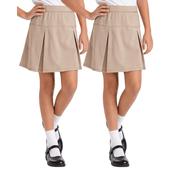 Beverly Hills Polo Club Girls School Uniform Skirt - 2 Pack Performance Scooter Skort for Girls, 4-16