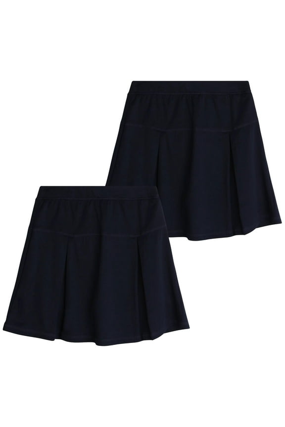 Girls School Uniform Skirt - 2 Pack Performance Scooter Skort for Girls, 4-16