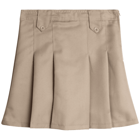Beverly Hills Polo Club Girls School Uniform Skirt - Belted, Two Tab, Two Button Pleated Skort, 4-16