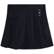 BEVERLY HILLS POLO CLUB Girls School Uniform Skirt - Belted, Two Tab, Two Button Pleated Skort, 4-16