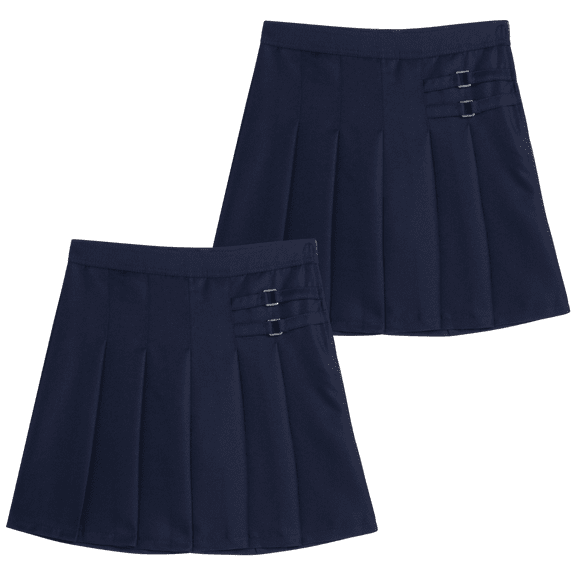Beverly Hills Polo Club Girls' School Uniform Skort - 2 Pack Scooter Skirt with Under Dress Shorts (4-16)