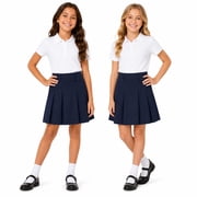 Beverly Hills Polo Club Girls' School Uniform Skort - 2 Pack Scooter Skirt with Under Dress Shorts (4-16)