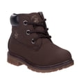 thumbnail image 1 of Beverly Hills Polo Club Lace Up Unisex Little Kid Construction Boots for Outdoor Activities, Brown, 11, 1 of 5