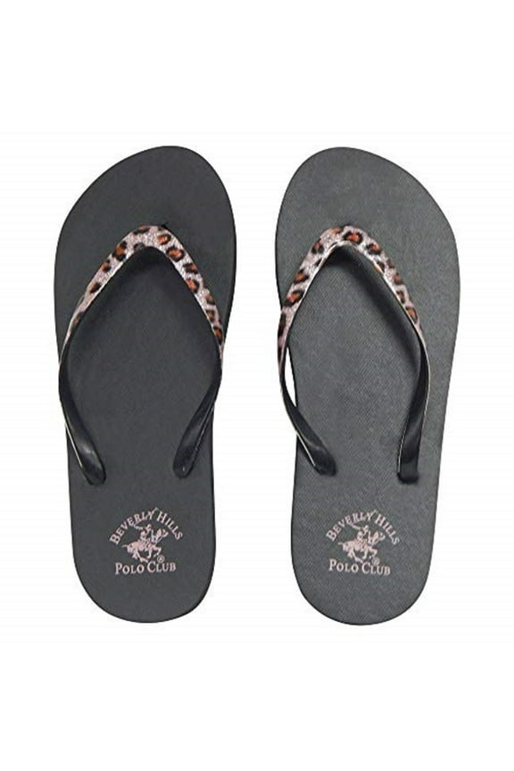 Leopard Adult Women Flip Flop Sandal Thong (Pink, Size 6)