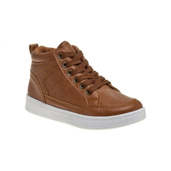 Beverly Hills Polo Club Little Kid Boys High-Top Lace-up Flat Heel Casual Sneakers - Tan , Size: 4
