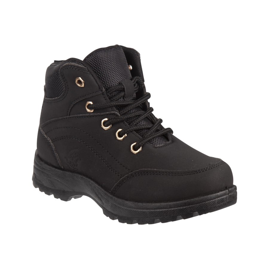 Beverly Hills Polo Club Little Kids Boys Lace-up Low Heel Hiking Boots - Black, Size: 13