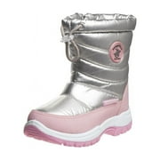 Beverly Hills Polo Club Little Kids Girls Snow Boots - Silver/Pink, 12