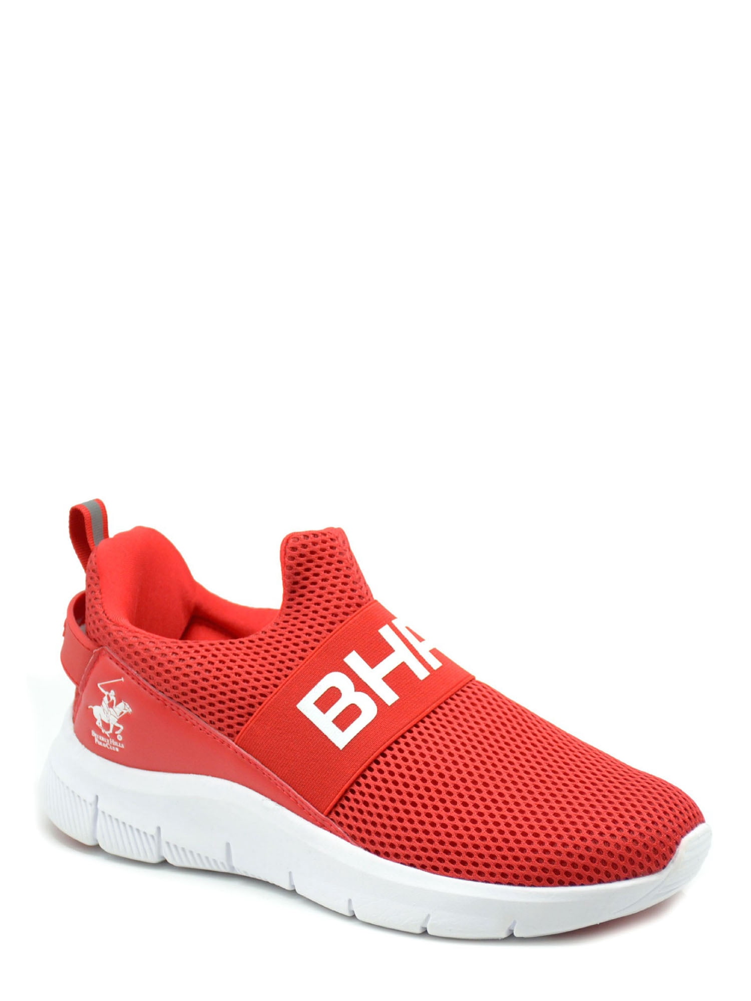 Beverly Hills Polo Club Men's Elasto V Woven Knit Slip-on Running Sneaker