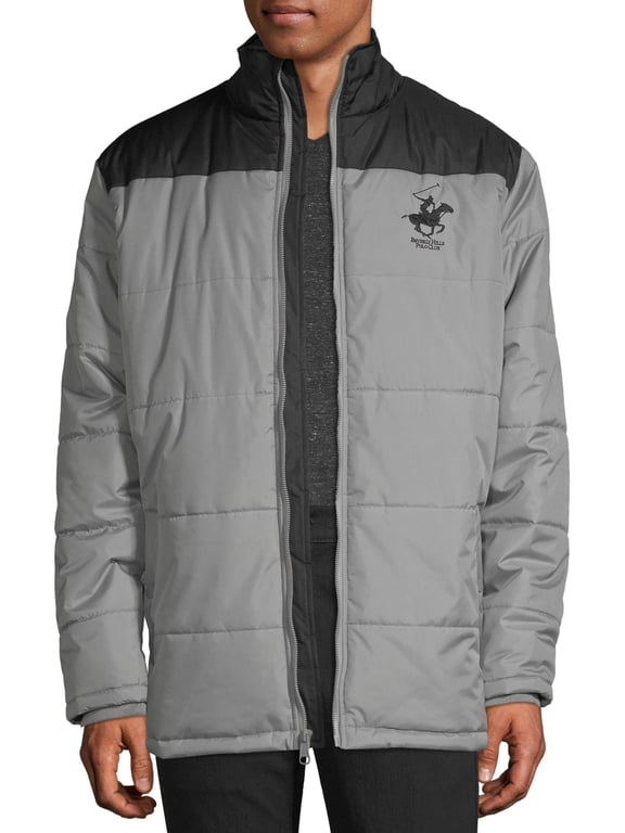 Men's Quilted Jacket with Contrast Yoke