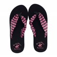 thumbnail image 1 of Beverly Hills Polo Club ROLA Adult Women Striped Platform Wedge Flip Flop Sandal Thong (Pink & Black size 8), 1 of 4