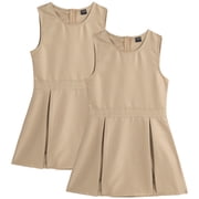 Beverly Hills Polo Club Sleeveless Pleated Jumper Dress and School Uniform for Girls 2 Pack