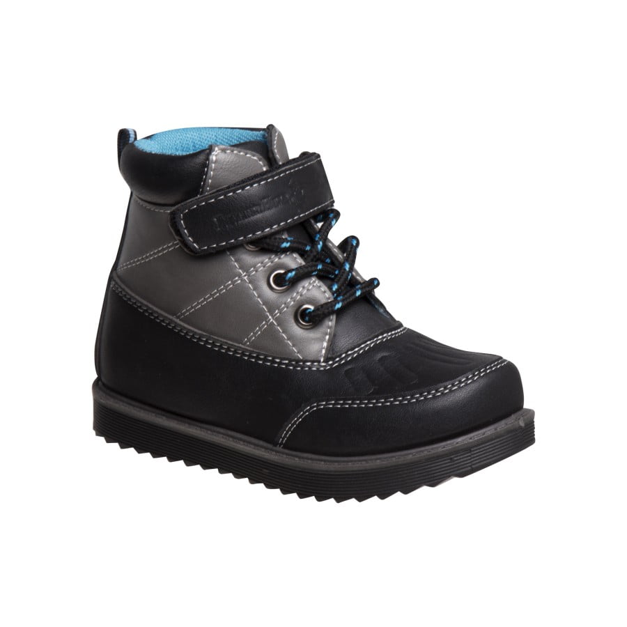 Beverly Hills Polo Club Toddler Boys Synthetic Hook and Loop Casual Boots, Black Blue, Size: 6