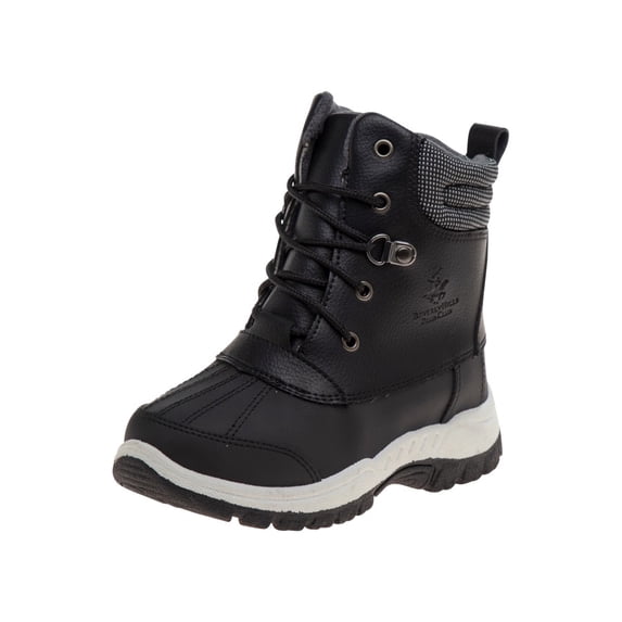 Beverly Hills Polo Club Toddler, Color:Boys Snow Boots, Color: Black Grey, 6