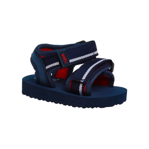 Beverly Hills Polo Club Toddler Sport Sandals for Little Boys Is A Perfect Pick for Family Outings, Navy Red, 5