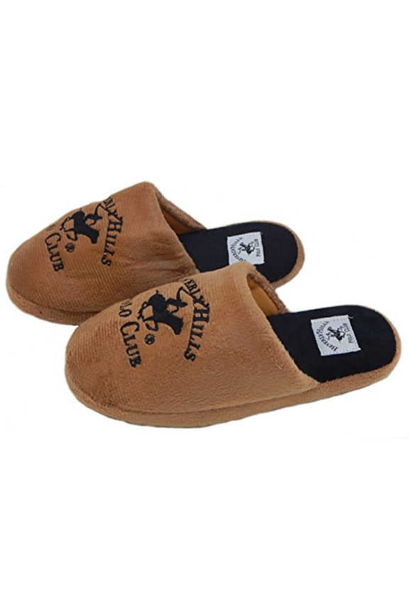 Ultra-Soft Adult Women Plush Scuffs Cozy Non-Skid Slippers - Great for Gifts (Size Small, Tan - Black)
