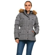 Beverly Hills Polo Club Women's Plus Size Hooded Puffer Coat