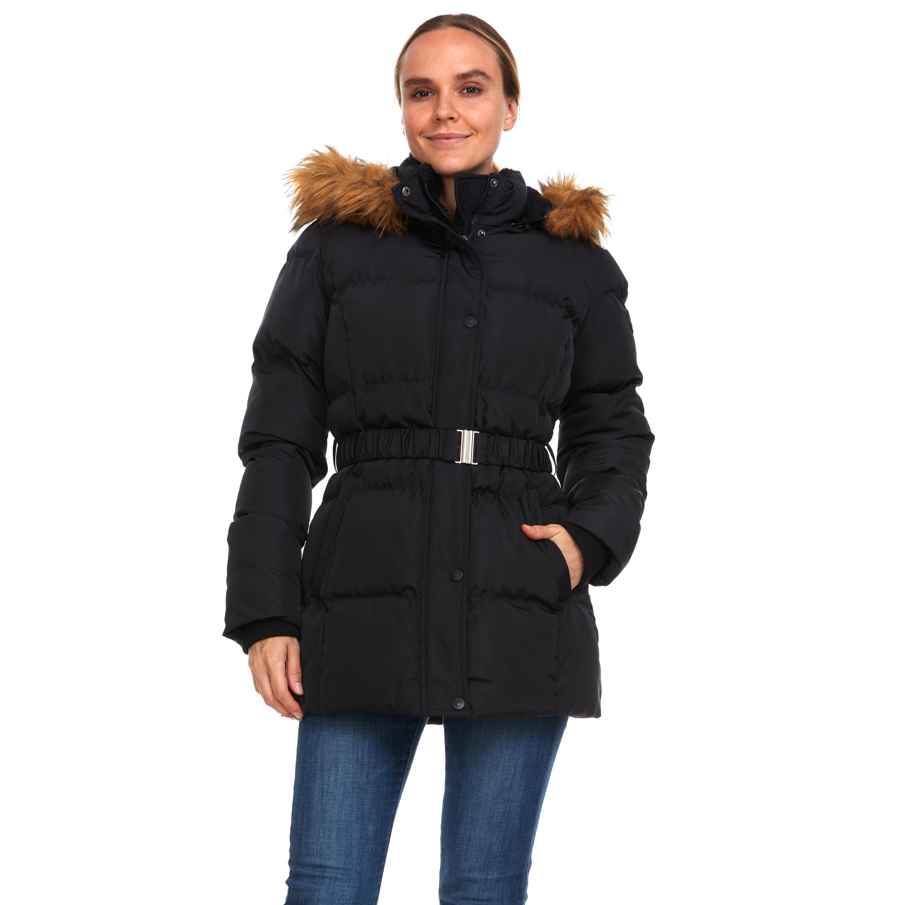 Beverly Hills Polo Club Women's Quilted Puffer Coat with Hood (Standard ...