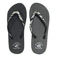 thumbnail image 1 of Beverly Hills Polo Club Zebra Glitter Adult Women Flip Flop Sandal Thong (Size 6 Silver Zebra), 1 of 4