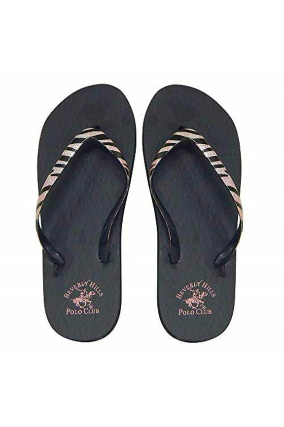 Zebra Glitter Adult Women Flip Flop Sandal Thong (Size 8 Pink Zebra)