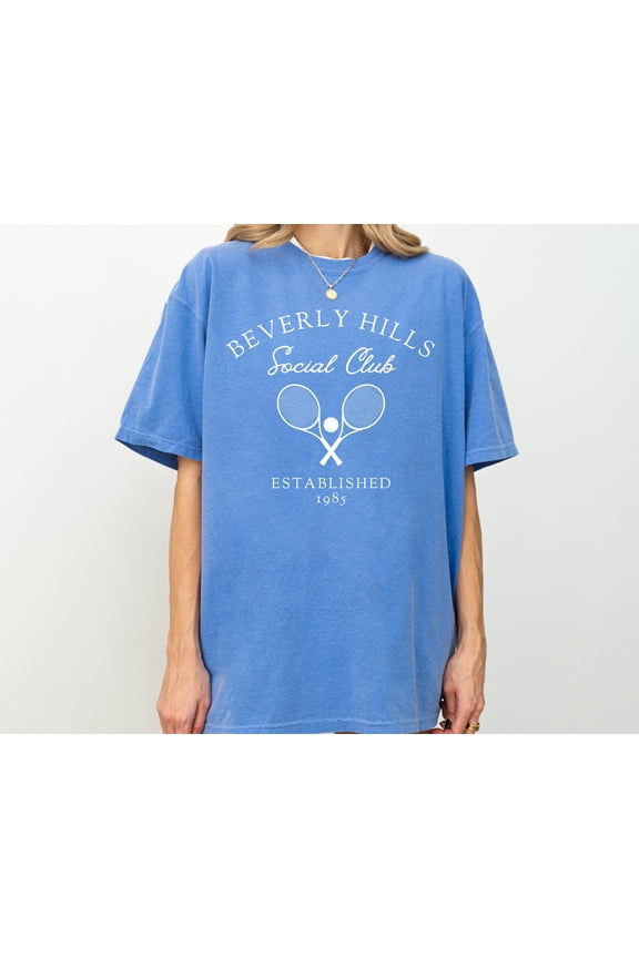 Beverly Hills Social Club T-Shirt Sporty Athletic, Athleisure Style Tee, Tennis Shirt Gift