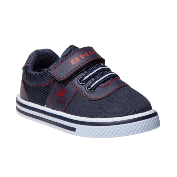 Beverly Hills Toddler Canvas Shoes Lightweight, Navy Red, Size: 10