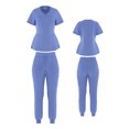 thumbnail image 1 of Beverly Hills Uniforms Ladies Stretch Jogger Scrub Set, Top and Pants, Trendy & Stylish Jogger Pants, 1 of 3
