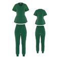 thumbnail image 1 of Beverly Hills Uniforms Ladies Stretch Jogger Scrub Set, Top and Pants, Trendy & Stylish Jogger Pants, 1 of 3