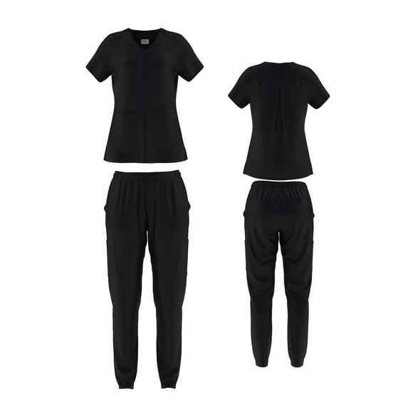 Beverly Hills Uniforms Stretch Cargo Scrub Set for Women with 8 Pockets, Available in 10 Colors