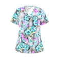 thumbnail image 1 of Beverly Hills Uniforms Women’s Printed Scrub Top V-Neck with 2 Pockets, 1 of 1