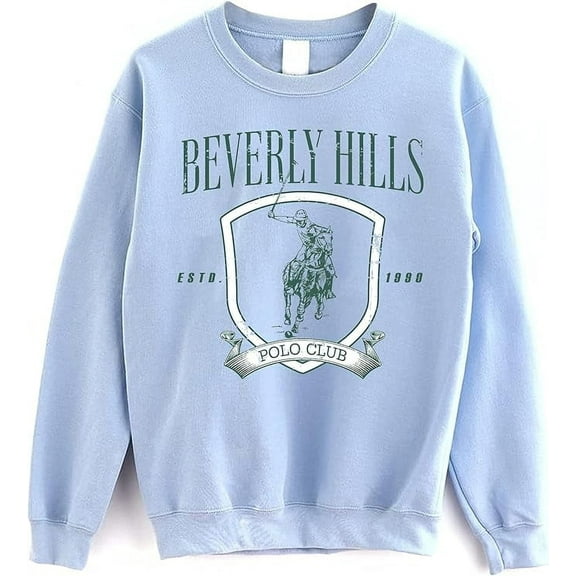 Beverly Hills Vintage Crewneck Sweatshirt - Beverly Hills Sweater For Women, Beverly Hills Club Sweatshirt