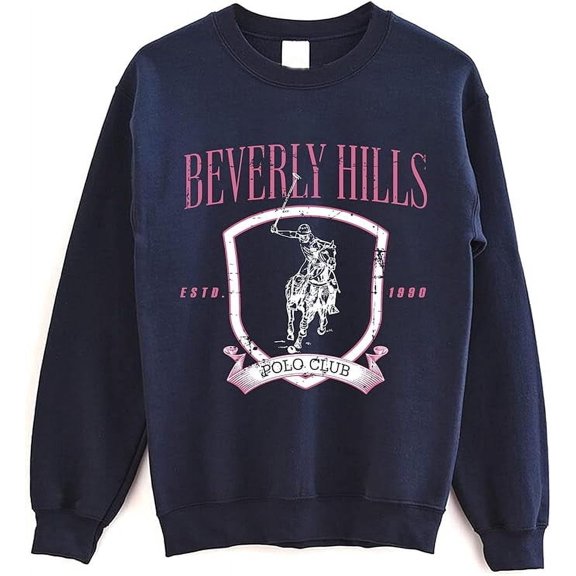 Beverly Hills Vintage Crewneck Sweatshirt - Beverly Hills Sweater For Women, Beverly Hills Club Sweatshirt