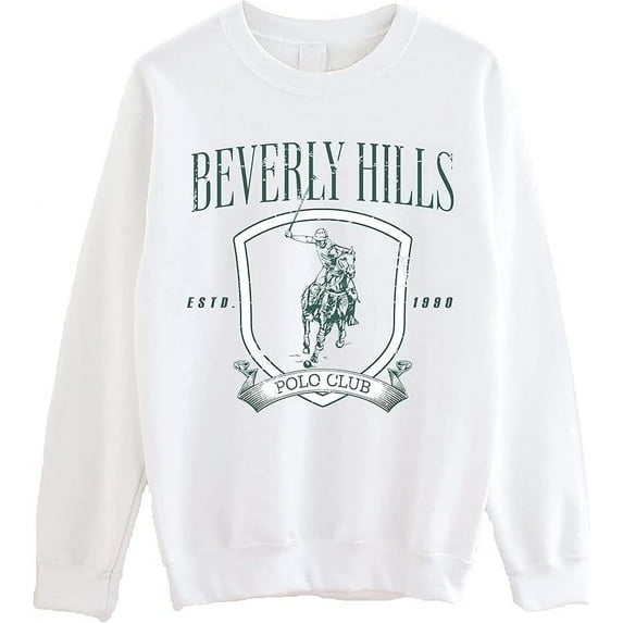 Beverly Hills Vintage Crewneck Sweatshirt - Beverly Hills Sweater For Women, Beverly Hills Club Sweatshirt